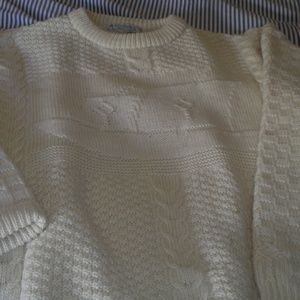 Men's Irish Fisherman Sweater  SMALL  100% Wool